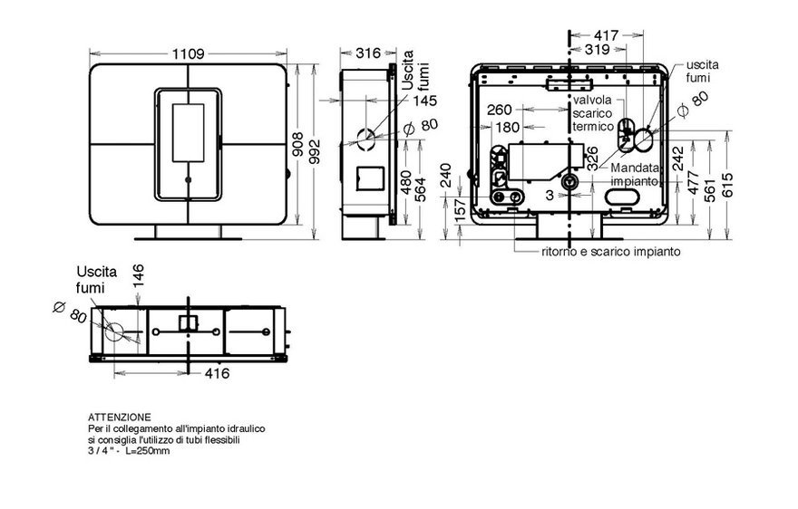 Thermorossi Slimquadro Idra Cv Pelletkachel Rispens Winsum