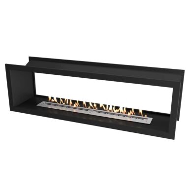 Icon Fires Double Sided Slimline Firebox 2000 met Slimline 1400 Brander